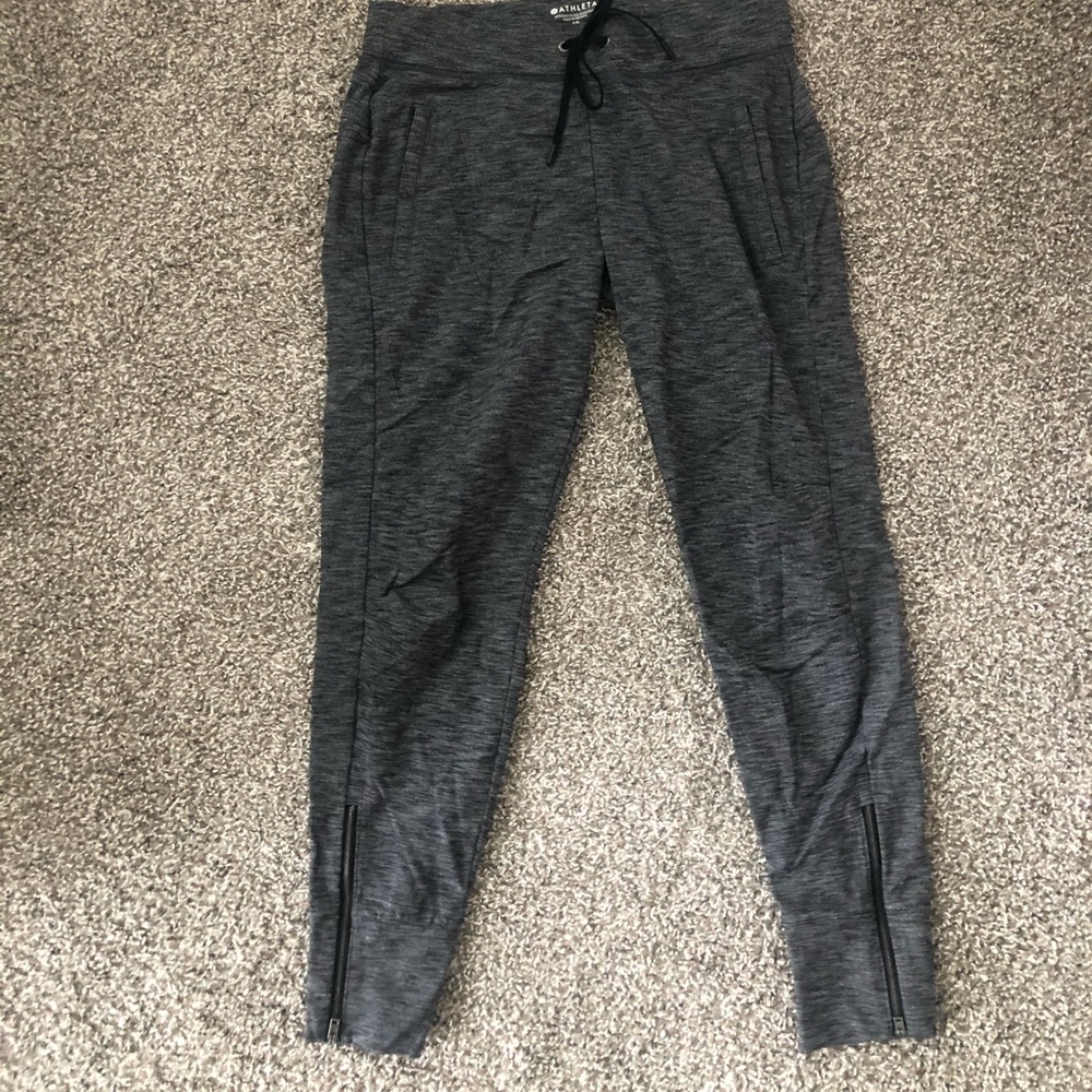 athleta grey/black joggers women’s small petites